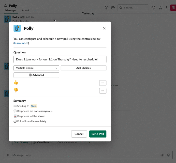 Audience selection - individual user by DM