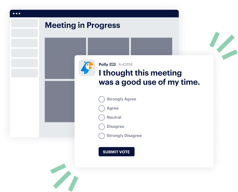 Microsoft Teams Poll: Polly meeting survey