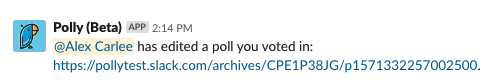 Editing Published Poll or Survey - Slack notification2