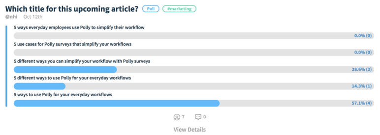 slack polly survey blog titles