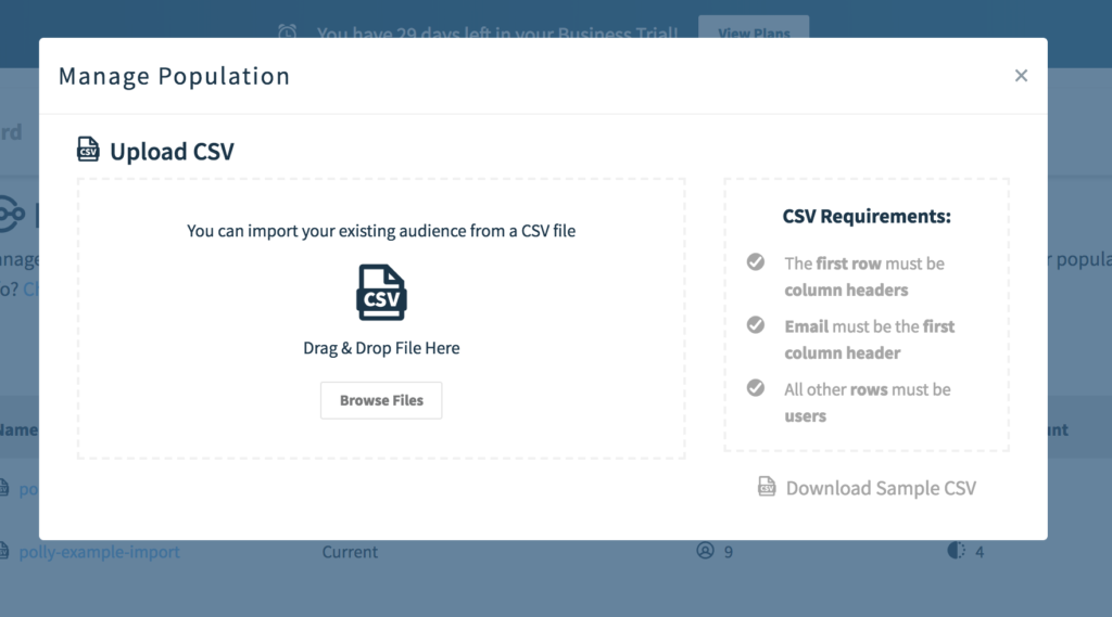 uploading csv data