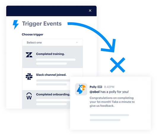 automation feature for triggers that generate feedback question being sent