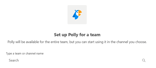 Set up polly for a team