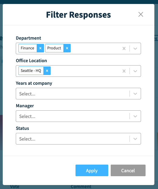 Filtering by demographics