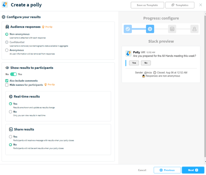 configuring a polly