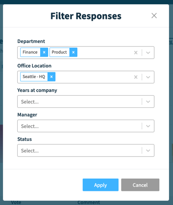 filter responses