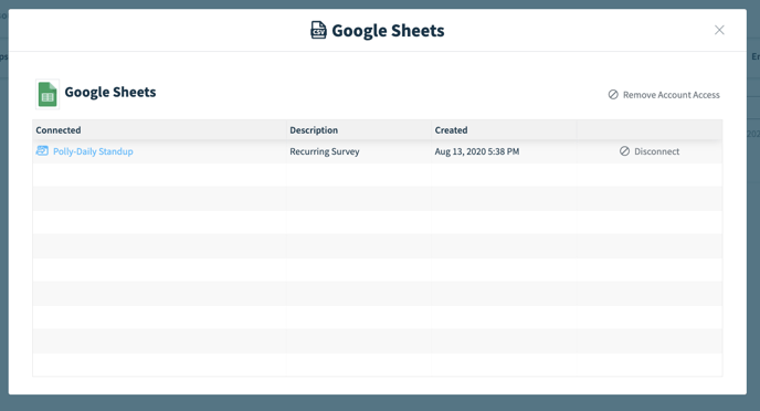 google sheet connection