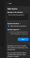 Q&A in Teams Meetings