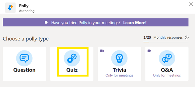 Authoring a quiz with Polly