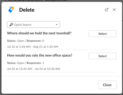 Deleting a polly