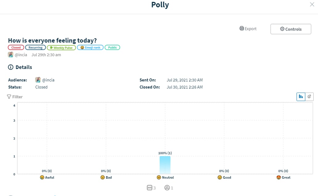 Viewing Results of Recurring Pollys