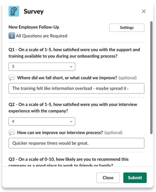 new employee follow up