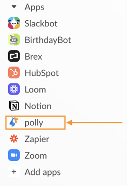 polly apps slack