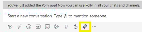 polly messaging extension - teams