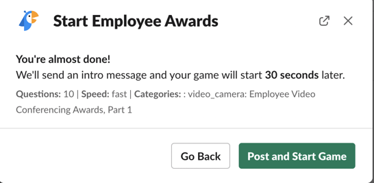 posting and starting employee awards