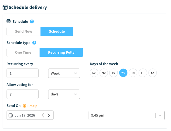 recurring schedule