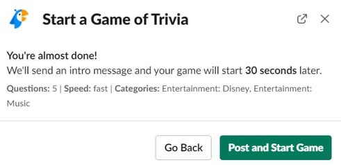 start a game of trivia