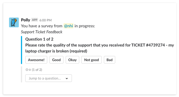 Support Ticket Feedback