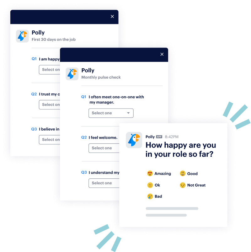 different questionnaire types for employee feedback at onboarding checkpoints