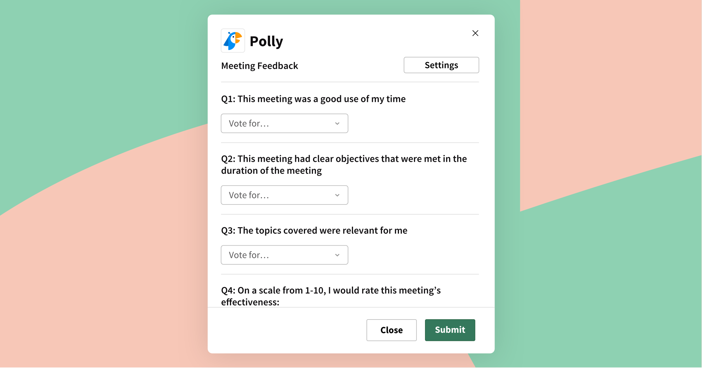 Meeting feedback template